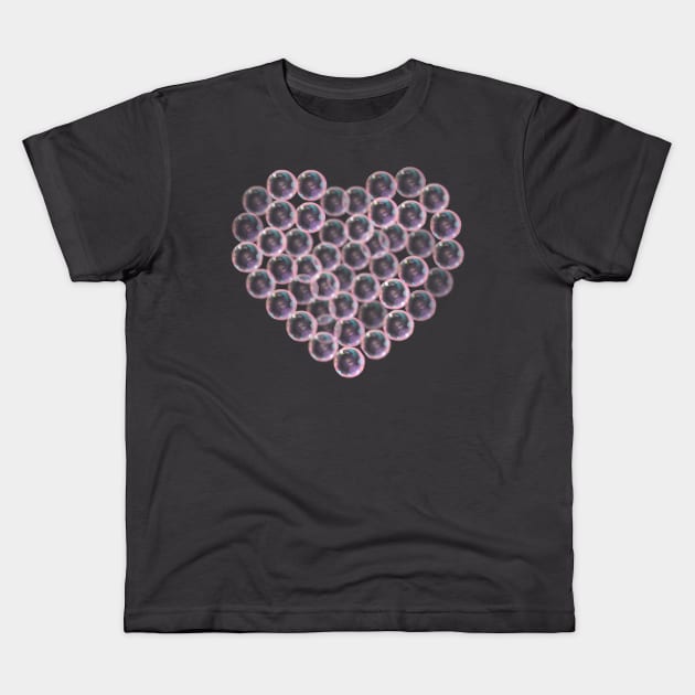 I love bubble heart shape Kids T-Shirt by Oricca